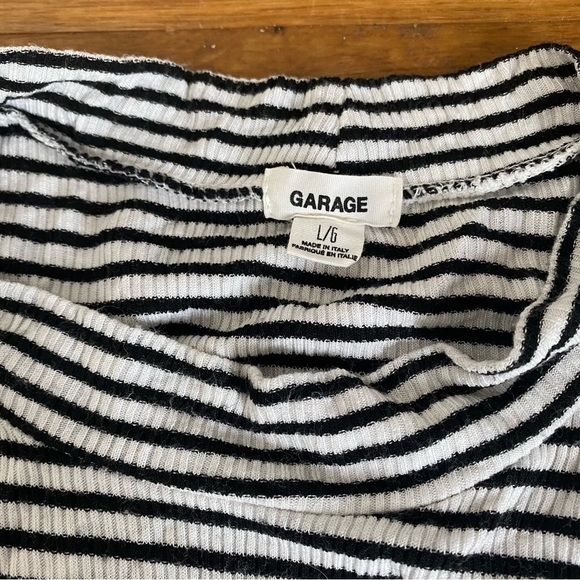 Garage Black and White Stripe Mock Neck Dress Size Large - Picture 4 of 6